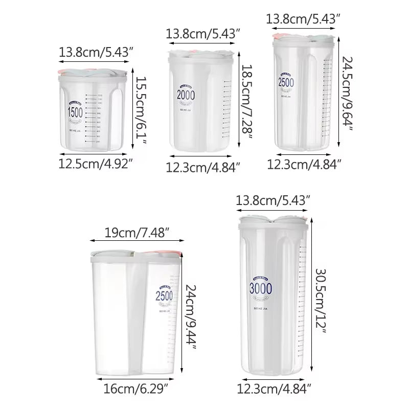 Professional Kitchen Food Storage Container - Moisture-Proof Sealed Canisters with Transparent Design for Grain Organization