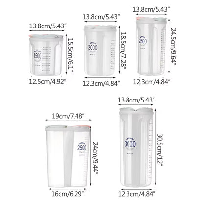 Professional Kitchen Food Storage Container - Moisture-Proof Sealed Canisters with Transparent Design for Grain Organization