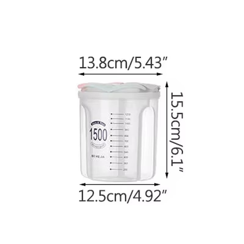 Professional Kitchen Food Storage Container - Moisture-Proof Sealed Canisters with Transparent Design for Grain Organization