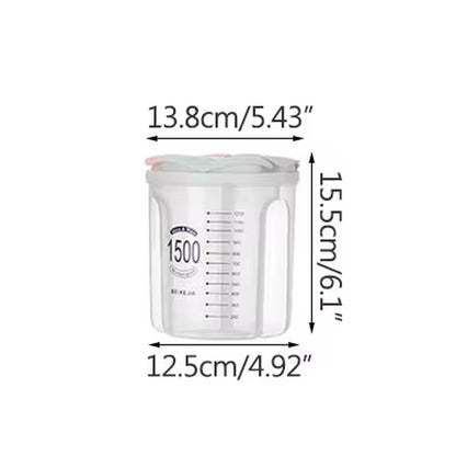 Professional Kitchen Food Storage Container - Moisture-Proof Sealed Canisters with Transparent Design for Grain Organization