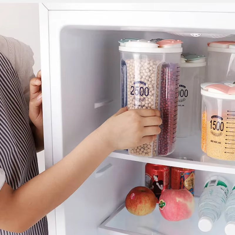 Professional Kitchen Food Storage Container - Moisture-Proof Sealed Canisters with Transparent Design for Grain Organization