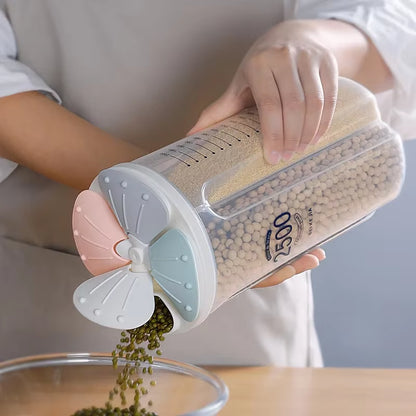 Professional Kitchen Food Storage Container - Moisture-Proof Sealed Canisters with Transparent Design for Grain Organization