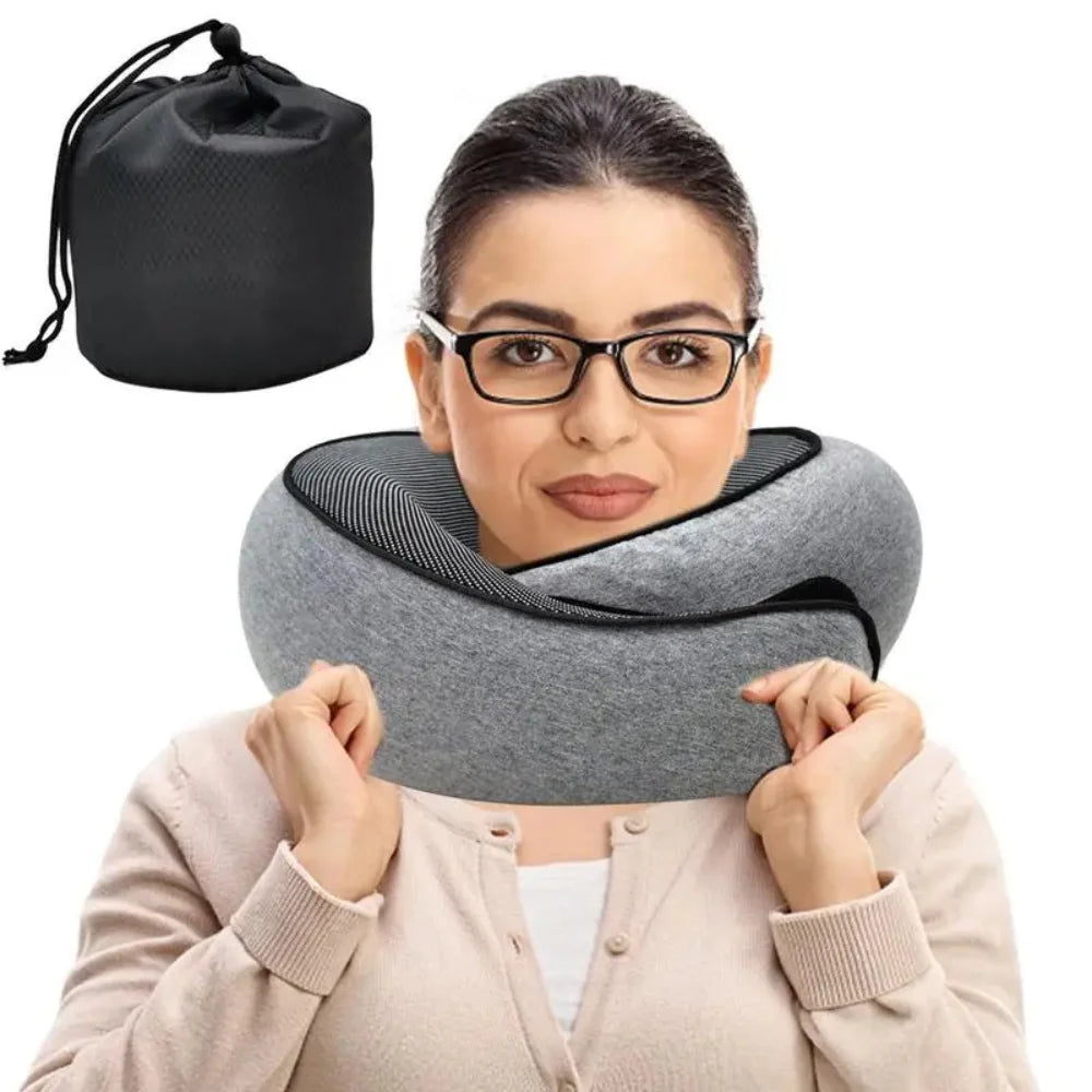 Neck Ease Pillow – Ultimate Support for Travel & Rest U-shaped Pillow Snail Style