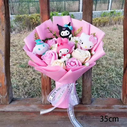 Hello Kitty Cartoon Plush Bouquet Anime