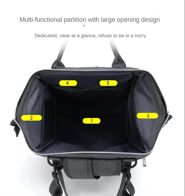 Mommy Diaper Bags Baby Stroller Hanging Bag Mother Large Capacity Nappy Backpacks with Changing Mat Convenient Baby Nursing Bags