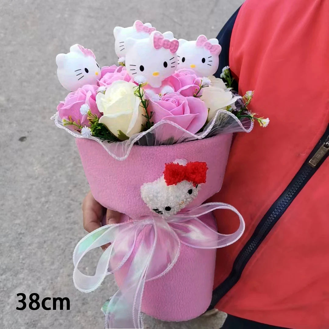 Hello Kitty Cartoon Plush Bouquet Anime