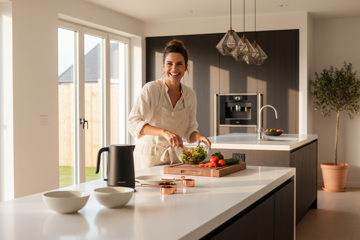 Woman in Kitchen Banner